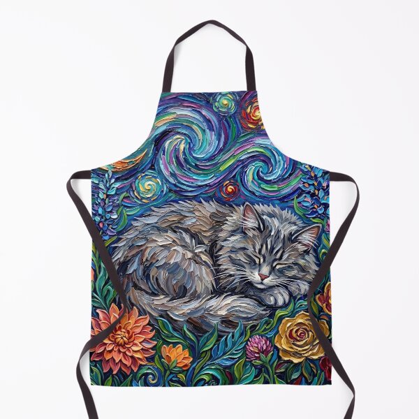 Item preview, Amongst the Flowers – Gray Domestic Long Hair Cat  designed and sold by AjaTrier.