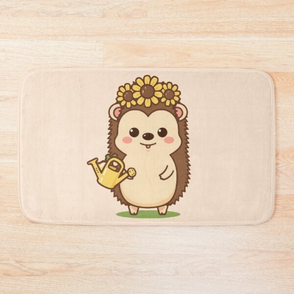 Item preview, Kawaii Sunflower Hedgehog | Cute Floral Woodland Sticker designed and sold by Stylestickers55.