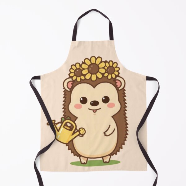 Item preview, Kawaii Sunflower Hedgehog | Cute Floral Woodland Sticker designed and sold by Stylestickers55.