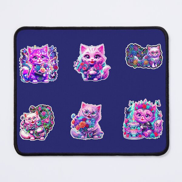 Item preview, Cute Cat Stickers Pack – Kawaii Kitten Set for Laptop, Phone & School Supplies designed and sold by Cyber-ART-Studio.