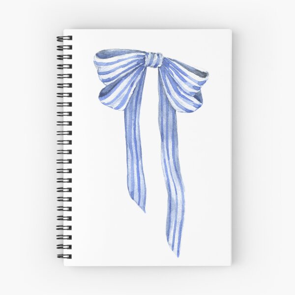 Item preview, Watercolor Blue Striped Ribbon Bow designed and sold by eves_aquadreams.