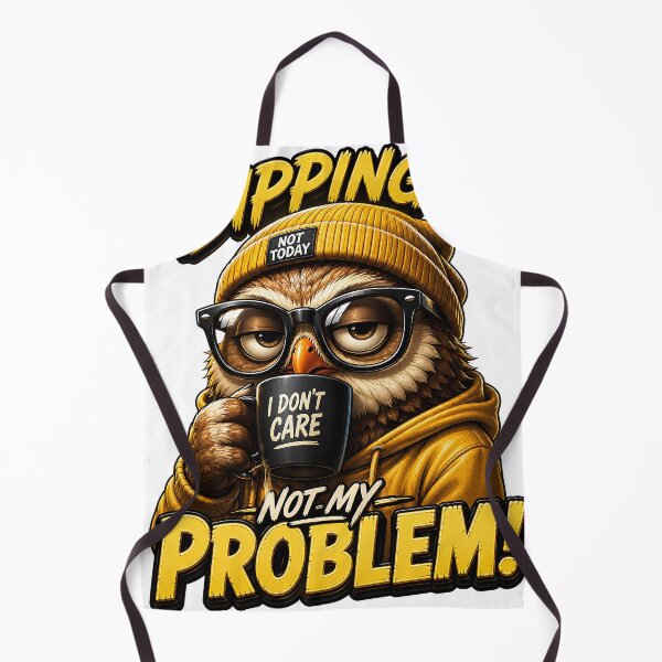Item preview, Sipping Not My Problem Funny Owl Coffee T-Shirt | Cute Kawaii Graphic Tee designed and sold by M.Store.