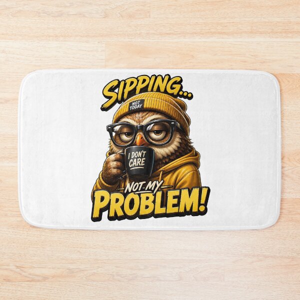 Item preview, Sipping Not My Problem Funny Owl Coffee T-Shirt | Cute Kawaii Graphic Tee designed and sold by M.Store.