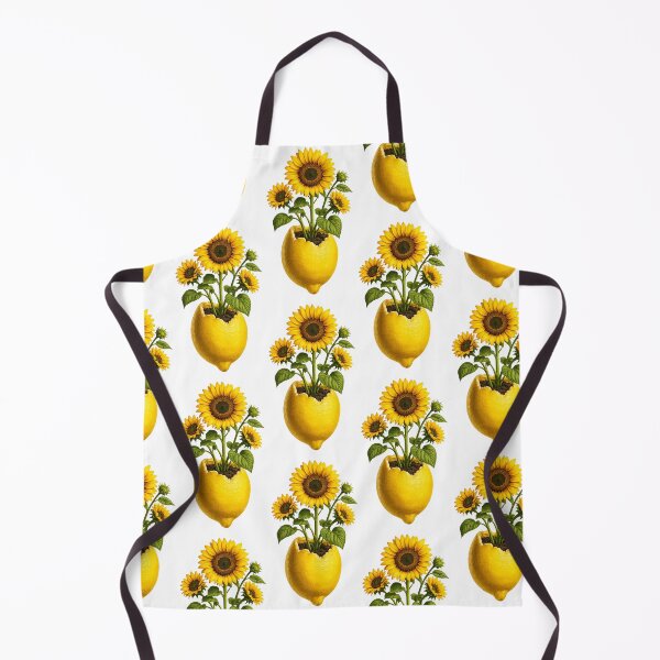 Item preview, Lemon planter with blooming sunflowers designed and sold by Side Quest Co..