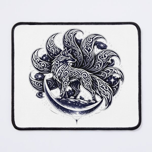 Item preview, Celestial Nine-Tailed Fox | Kitsune Moon Spirit | Cosmic Japanese Mythology designed and sold by MrDev.
