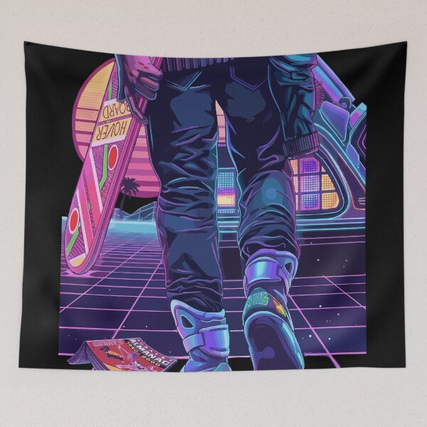 Item preview, Marty and His Hoverboard | Back To The Future | Synthwave-style | budflux.com designed and sold by Budflux.