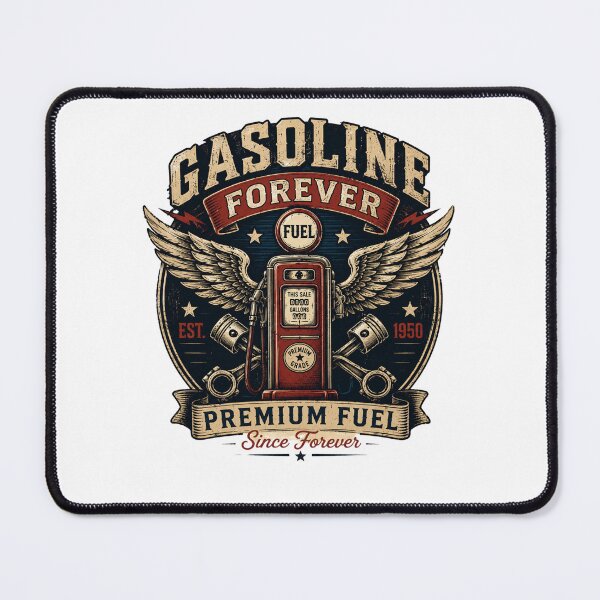 Item preview, Gasoline Forever Premium Fuel Vintage Garage Mechanic Shirt designed and sold by Masloshop.