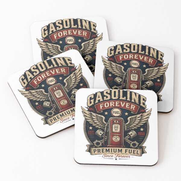 Item preview, Gasoline Forever Premium Fuel Vintage Garage Mechanic Shirt designed and sold by Masloshop.