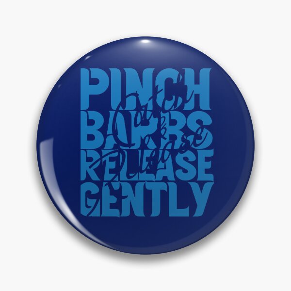 Item preview, Fly fishing text illustration "Pinch Barbs Release Gently", catch and release designed and sold by Art-Horizon.