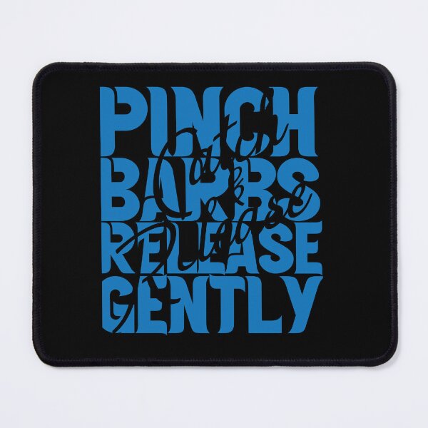 Item preview, Fly fishing text illustration "Pinch Barbs Release Gently", catch and release designed and sold by Art-Horizon.
