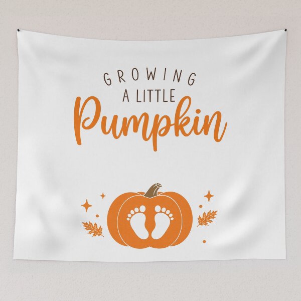 Item preview, Growing A Little Pumpkin Cute Fall Baby Reveal designed and sold by FreshVibe Prints.