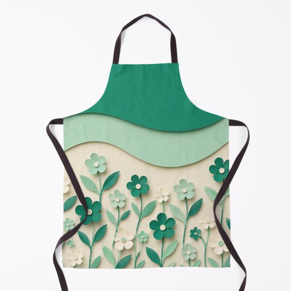 Item preview, Paper Cut Floral Art — Green Teal Cream Botanical Wall Decor designed and sold by Aureva Arts Shop.