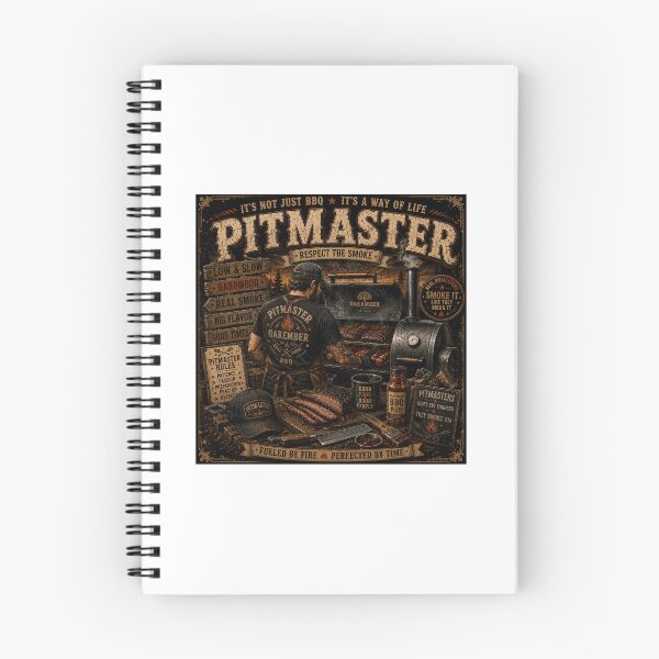 Item preview, Pitmaster | Respect The Smoke | Vintage BBQ Smoker Retro Design designed and sold by OakEmber.