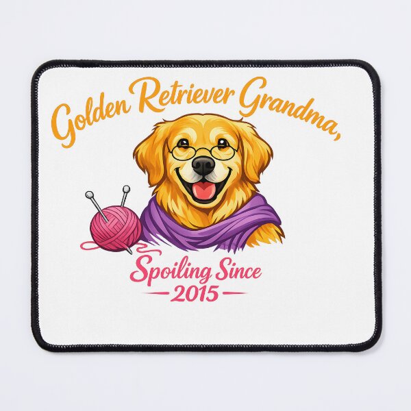 Item preview, Golden Retriever Grandma Spoiling Since 2015 – Funny Dog Grandma Gift Shirt with Glasses & Scarf designed and sold by Sahil Randhawa.