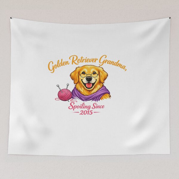 Item preview, Golden Retriever Grandma Spoiling Since 2015 – Funny Dog Grandma Gift Shirt with Glasses & Scarf designed and sold by Sahil Randhawa.