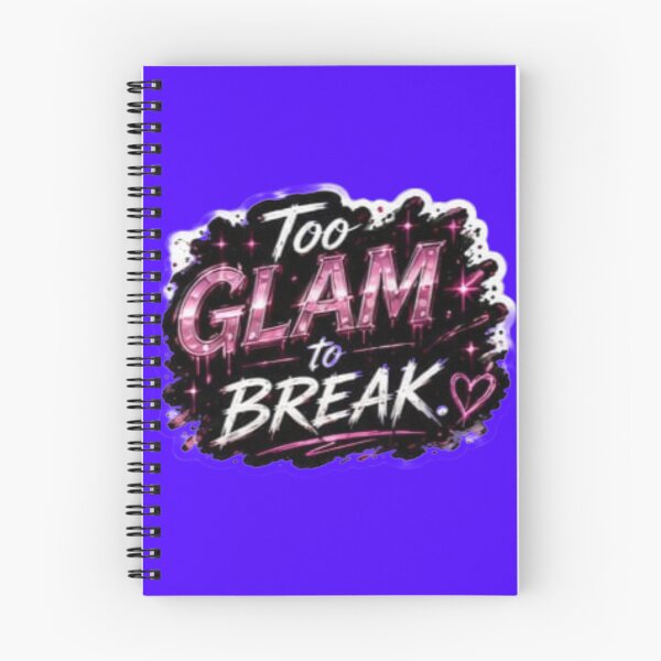 Item preview, Too Glam To Break - Pink Glitter Grunge Typography Sticker designed and sold by Scro-Ciob-Shop.