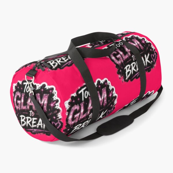 Item preview, Too Glam To Break - Pink Glitter Grunge Typography Sticker designed and sold by Scro-Ciob-Shop.
