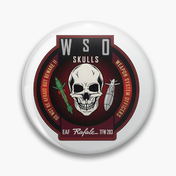 Item preview, EAF TFW 203 Rafale WSO Skulls Weapon System Officers Emblem designed and sold by CharlieDesings.