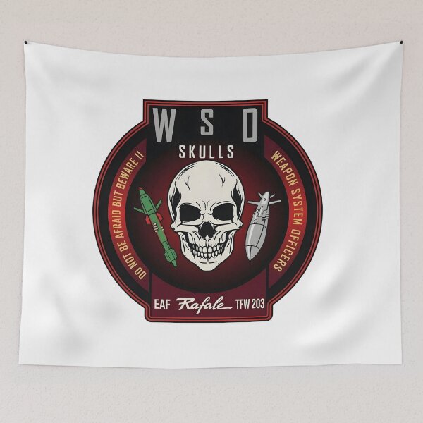 Item preview, EAF TFW 203 Rafale WSO Skulls Weapon System Officers Emblem designed and sold by CharlieDesings.