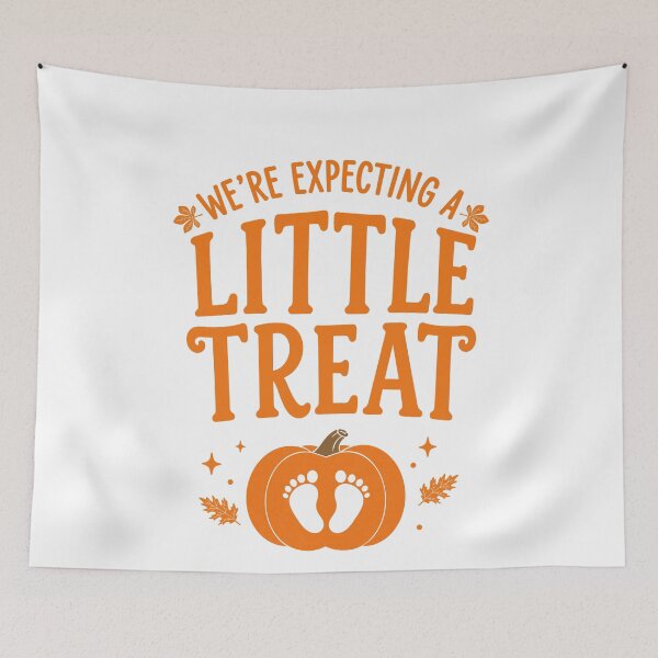 Item preview, We’re Expecting A Little Treat Halloween Baby Reveal designed and sold by FreshVibe Prints.