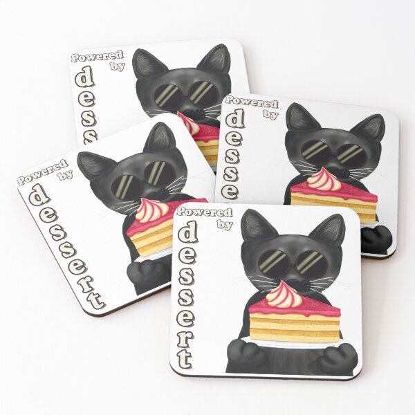 Item preview, Powered by Dessert | Cool Black Cat Cake designed and sold by More Prussian Blue.