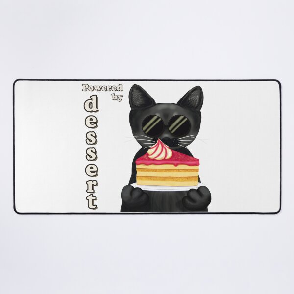Item preview, Powered by Dessert | Cool Black Cat Cake designed and sold by More Prussian Blue.