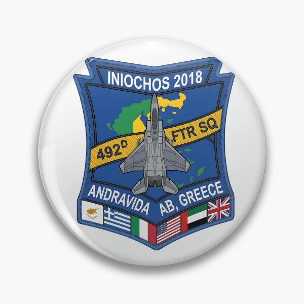 Item preview, USAF 492nd Fighter Squadron Iniochos 2018 Exercise Commemorative Patch designed and sold by CharlieDesings.