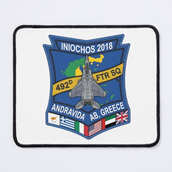 Item preview, USAF 492nd Fighter Squadron Iniochos 2018 Exercise Commemorative Patch designed and sold by CharlieDesings.