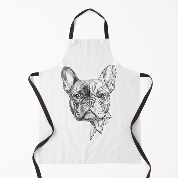 Item preview, French Bulldog Half Sketch Half Geometric Portrait – Minimalist Low Poly Dog Art designed and sold by shallia.