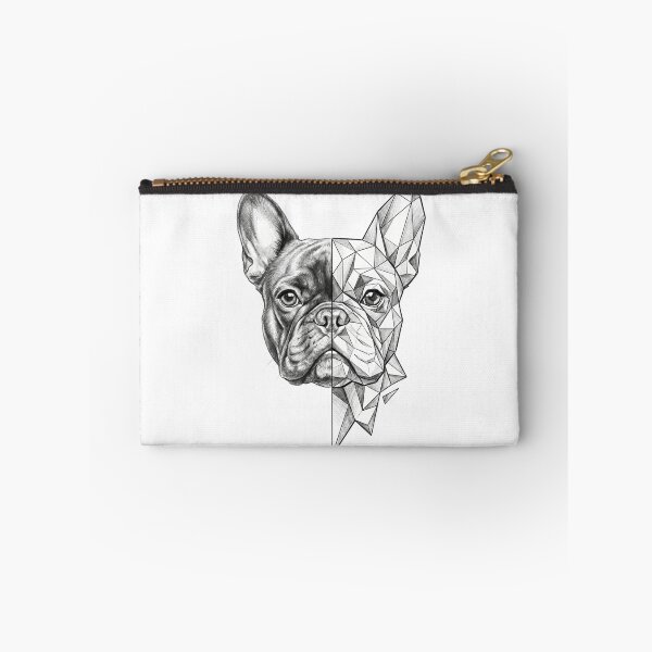 Item preview, French Bulldog Half Sketch Half Geometric Portrait – Minimalist Low Poly Dog Art designed and sold by shallia.
