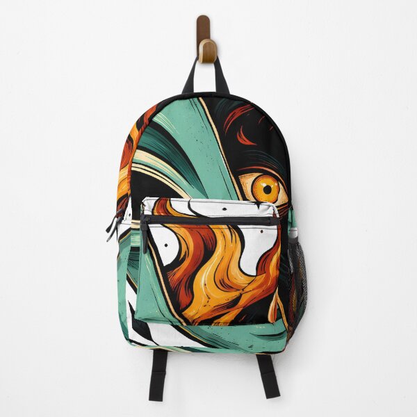 Item preview,  Mystical Alien Mask Fire Illustration: Esoteric Cosmic Portrait designed and sold by DrawHandArt.