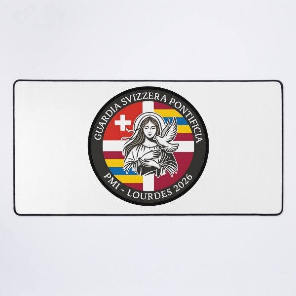 Item preview, Pontifical Swiss Guard PMI Lourdes 2026 Pilgrimage Emblem designed and sold by CharlieDesings.