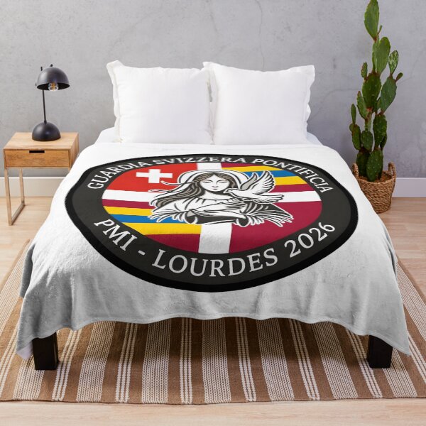 Item preview, Pontifical Swiss Guard PMI Lourdes 2026 Pilgrimage Emblem designed and sold by CharlieDesings.