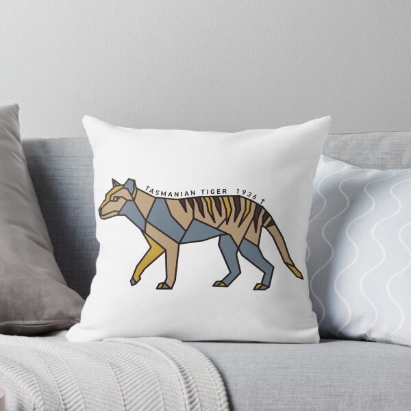 Item preview, Geometric Tasmanian Tiger - Mustard & Grey Accents designed and sold by AnimalsKnowAll.
