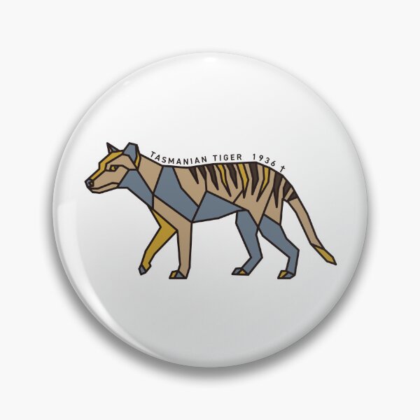 Item preview, Geometric Tasmanian Tiger - Mustard & Grey Accents designed and sold by AnimalsKnowAll.