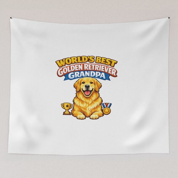 Item preview, World's Best Golden Retriever Grandpa – Trophy & Medal Champion Dog Grandpa Gift Shirt designed and sold by Sahil Randhawa.