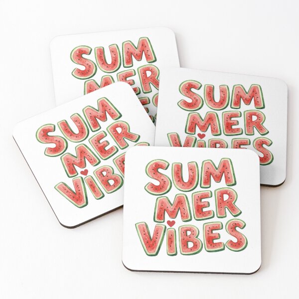 Item preview, Watercolor Watermelon Summer Vibes Typography Art designed and sold by VibranPalette.