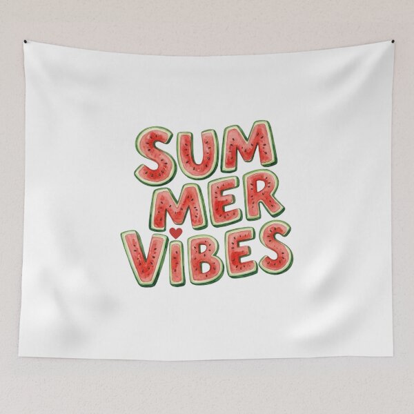 Item preview, Watercolor Watermelon Summer Vibes Typography Art designed and sold by VibranPalette.