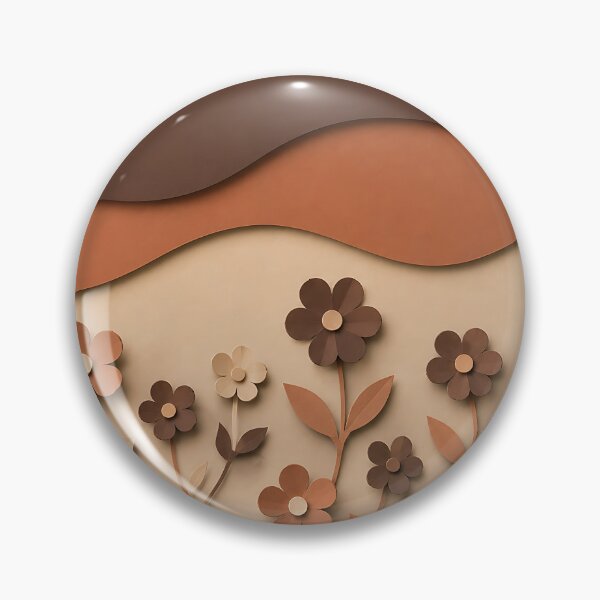 Item preview, Paper Cut Floral Art — Terracotta Brown Boho Wall Decor designed and sold by Aureva Arts Shop.