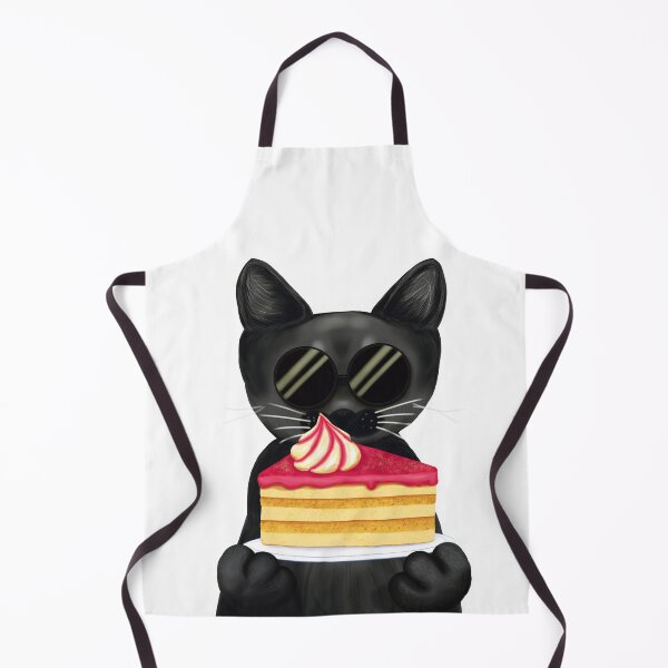 Item preview, Black Cat Cake | Café Witch's Familiar | Pastel Goth Dessertcore designed and sold by More Prussian Blue.