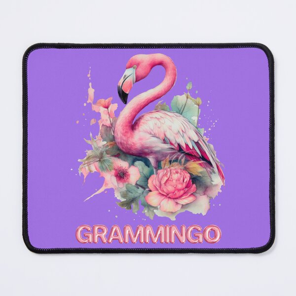 Item preview,  Grammingo Watercolor Flamingo Cotton T-Shirt, Funny Grandma Tee, Flamingo Grandmother Shirt designed and sold by ZenfiniteDesign.