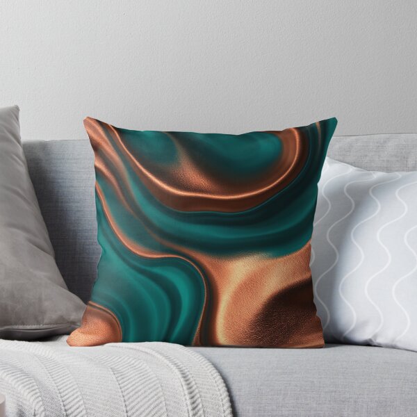 Item preview, Teal and Copper Fluid Abstract designed and sold by StudioForge.