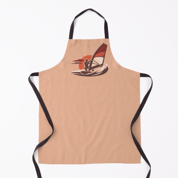 Artikelvorschau, Terrakotta-Sonnenuntergang-Windsurfer – minimalistische Vintage-Surfkunst entworfen und verkauft von SilentPowerArt.