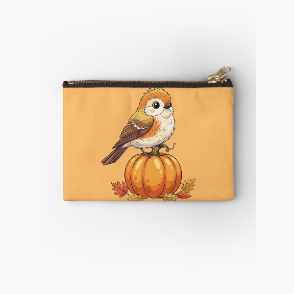 Item preview, Cute Feathered Fall Friends Bird On Pumpkin designed and sold by Amir Faysal.