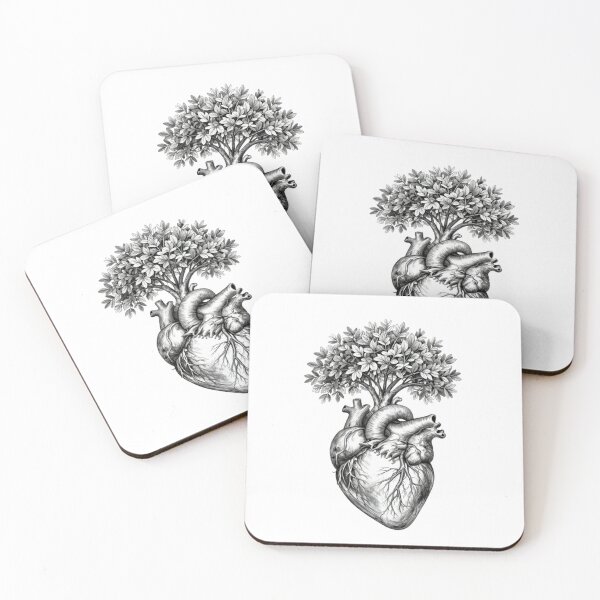 Item preview, Anatomical Heart Tree of Life Sketch designed and sold by KindByNature.