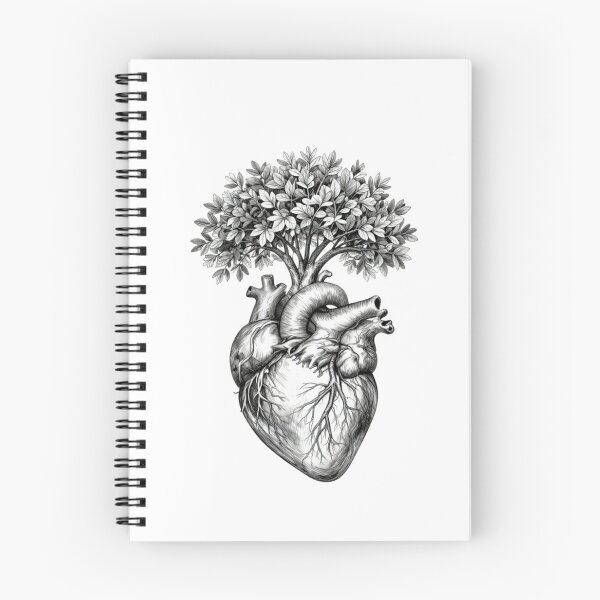 Item preview, Anatomical Heart Tree of Life Sketch designed and sold by KindByNature.