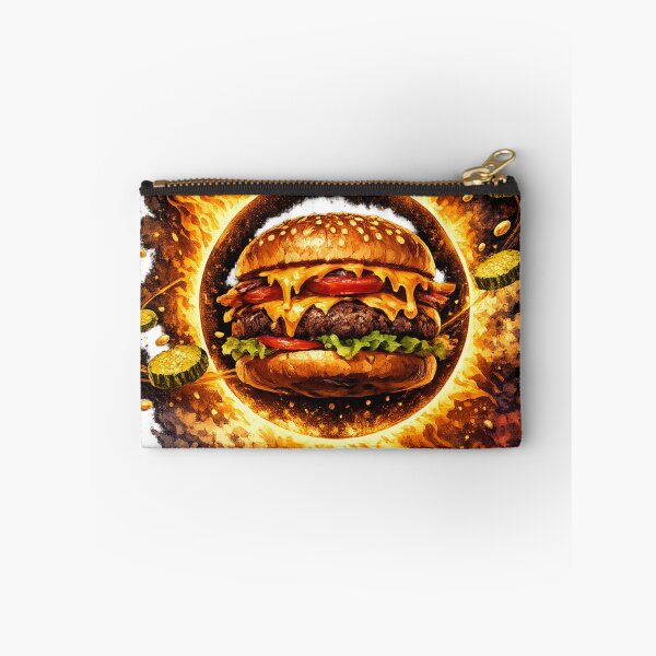 Item preview, Explosive Fire Burger: Dark Intense Flaming Cheeseburger Spicy Dramatic Art designed and sold by irfanshikh.