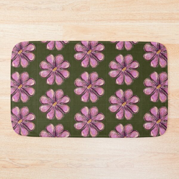Item preview, Pink Abstract Flower Floral Art in Green Purple Print designed and sold by The Groove Garden.