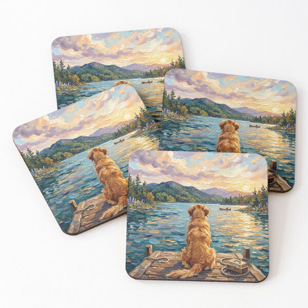 Item preview, On The Dock - Golden Retriever designed and sold by AjaTrier.