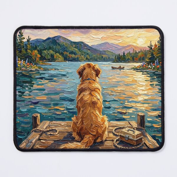 Item preview, On The Dock - Golden Retriever designed and sold by AjaTrier.